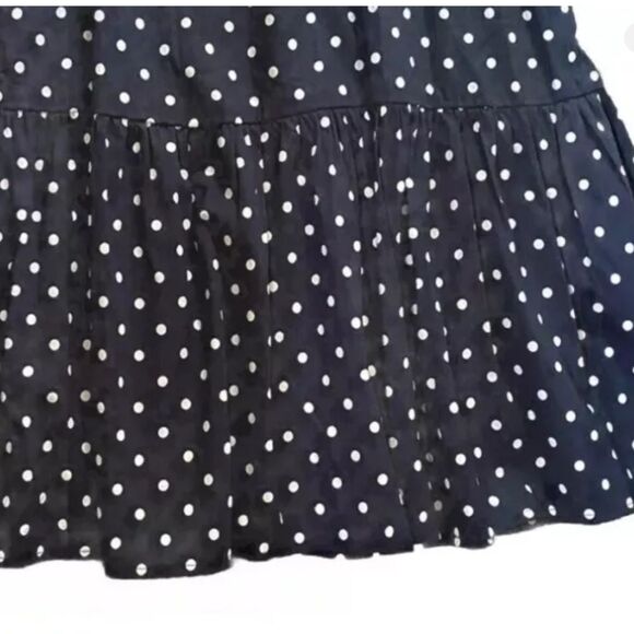 Banana Republic Navy White Polka Dot Midi Dress Tiered Halter Flowy Preppy Sz S - Picture 4 of 10